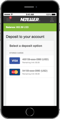 Deposit with neteller